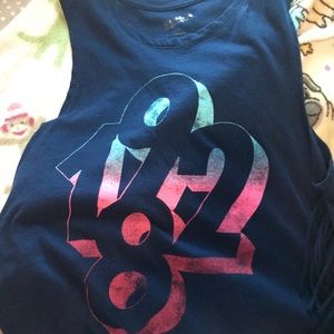 1982 Navy Blue Fringe Tank Top